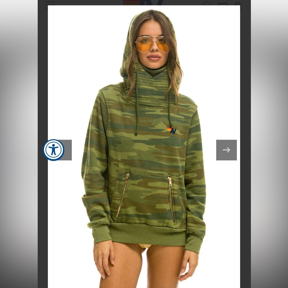 Aviator Nation Camo Ninja sweatshirt and sweatpants.